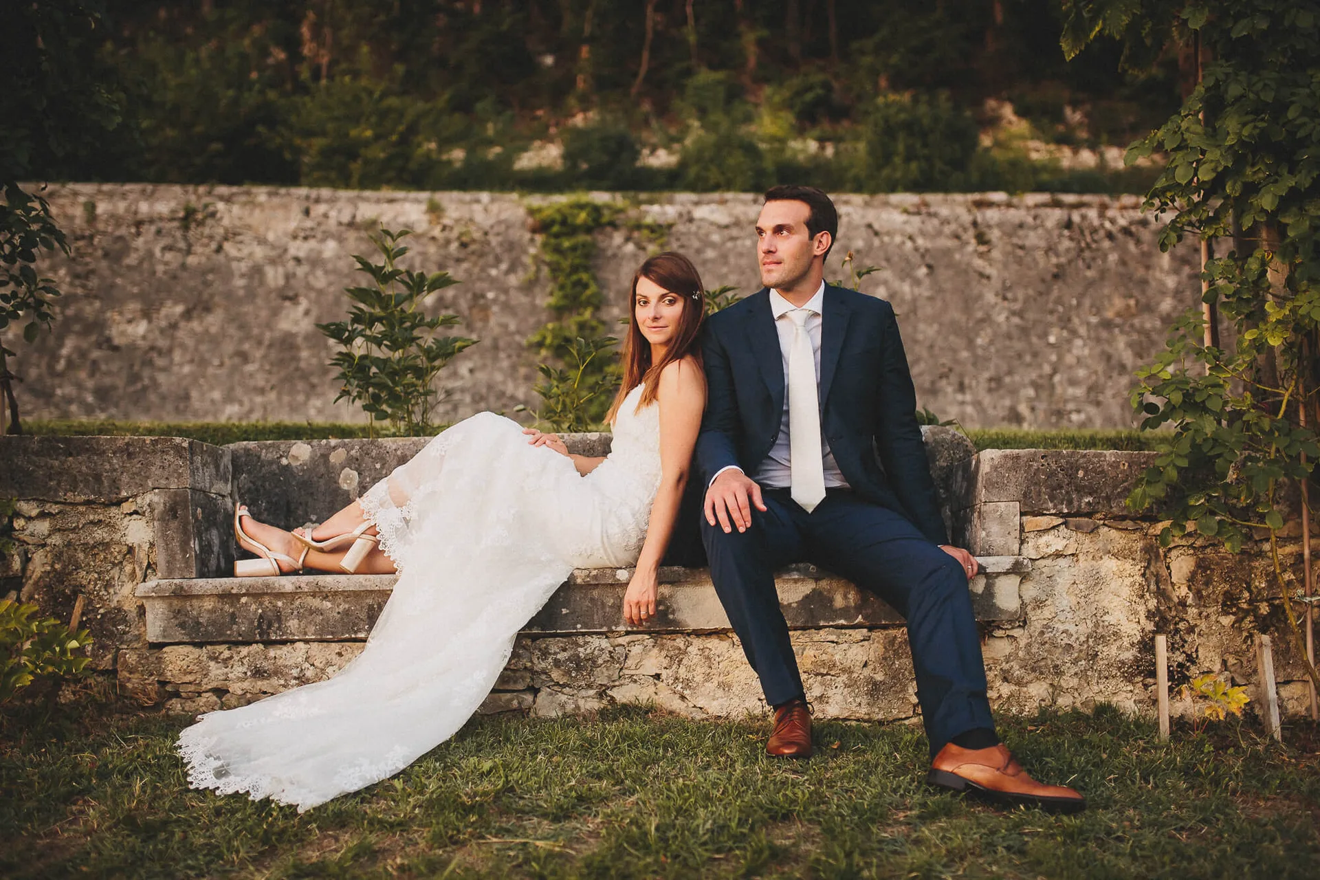 The proposal bench at Villa Fabiani